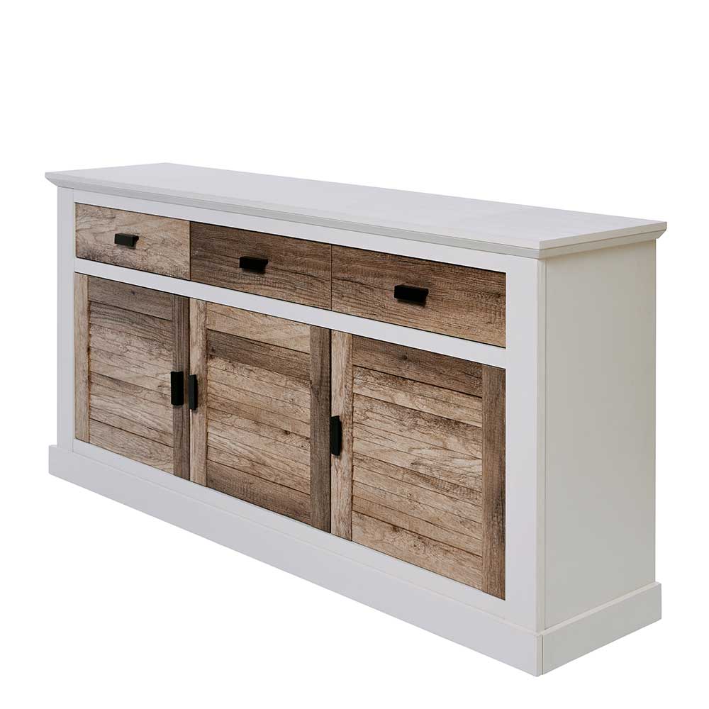Modern Country Sideboard in Weiß - Gunjo