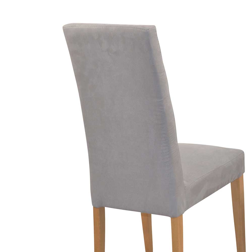 Esszimmerstühle in Taupe Microfaser - Justina (2er Set)