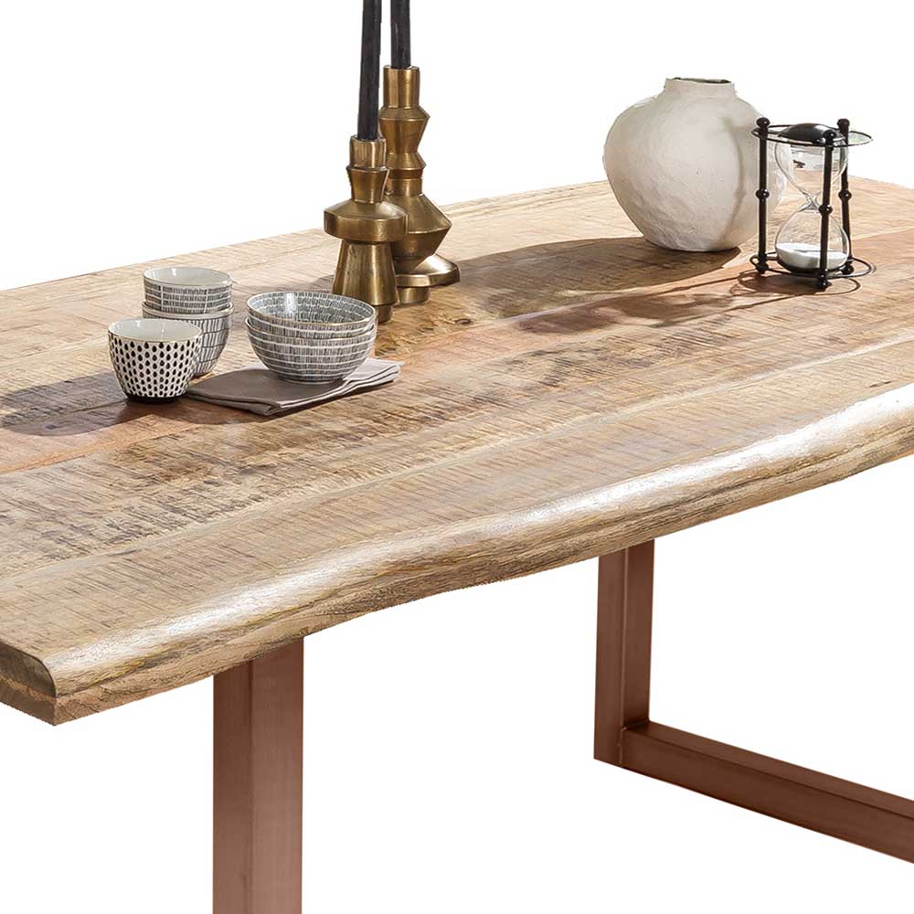 Esszimmertisch mit Baumkante aus Holz Mango - Exotica