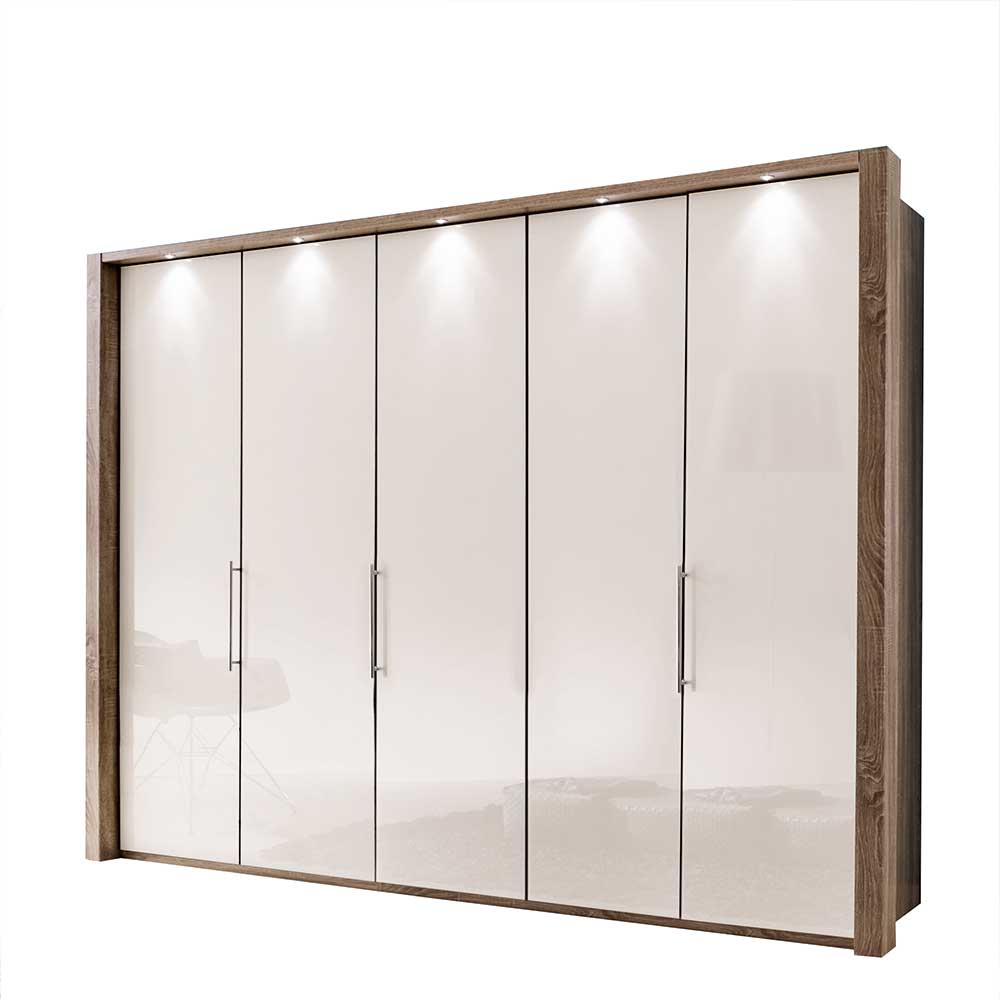 Kleiderschrank mit Falttüren & LED Beleuchtung - Sumilar