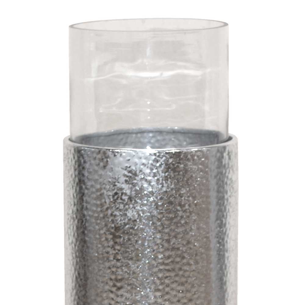 Boden Windlicht mit Glas-Zylinder Magdelan & Metall