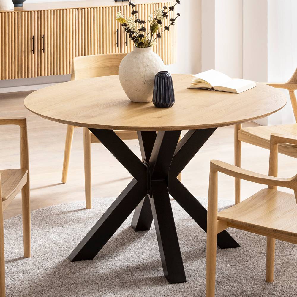 Runder Esszimmertisch aus Sungkai Holz - Bruna