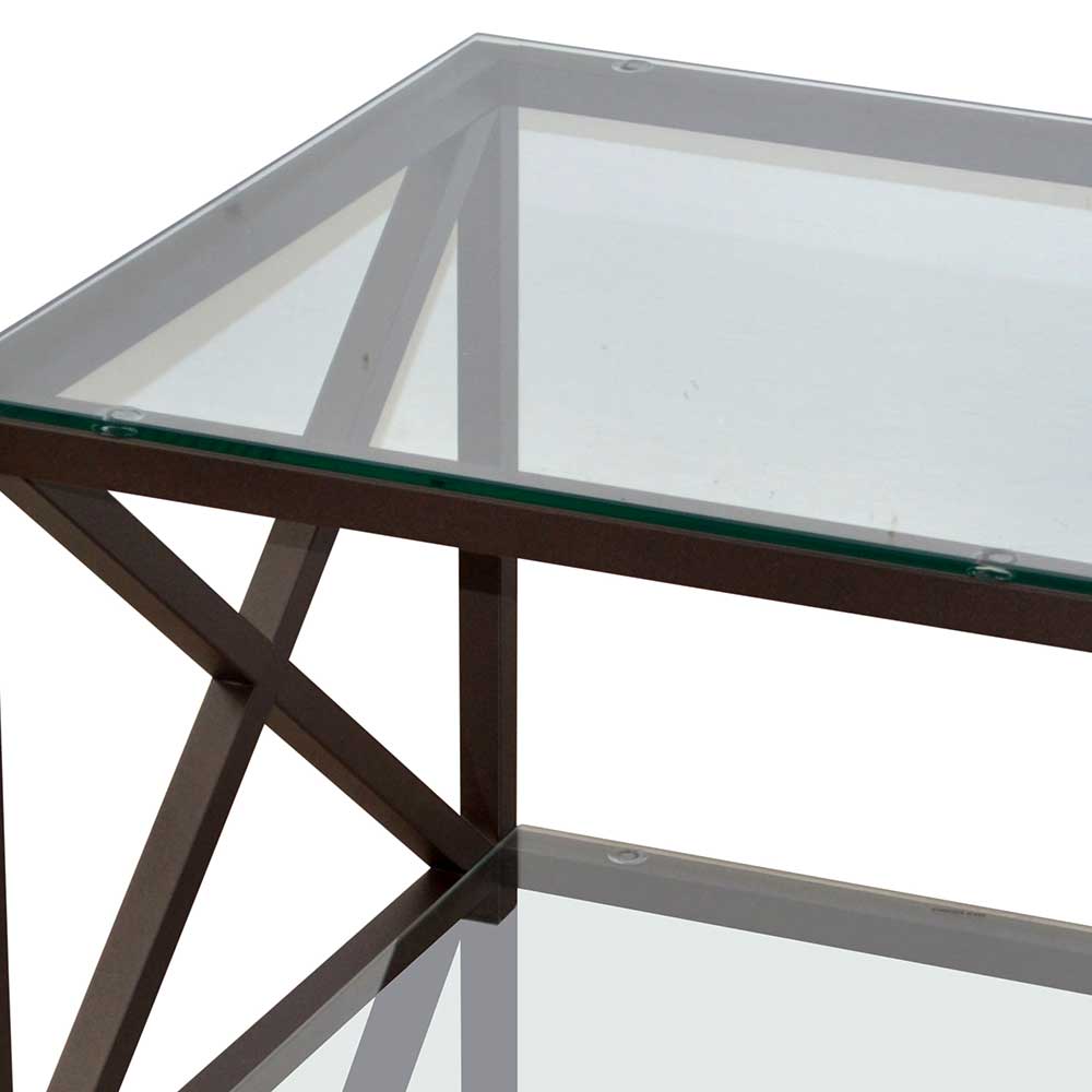 Moderner Couchtisch mit zwei Glasplatten - Vurgos