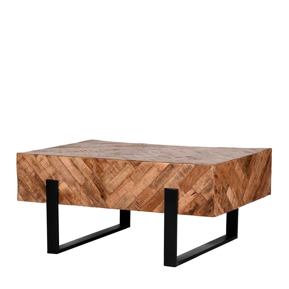 Handgearbeiteter Couchtisch aus naturbelassenem Holz - Joha
