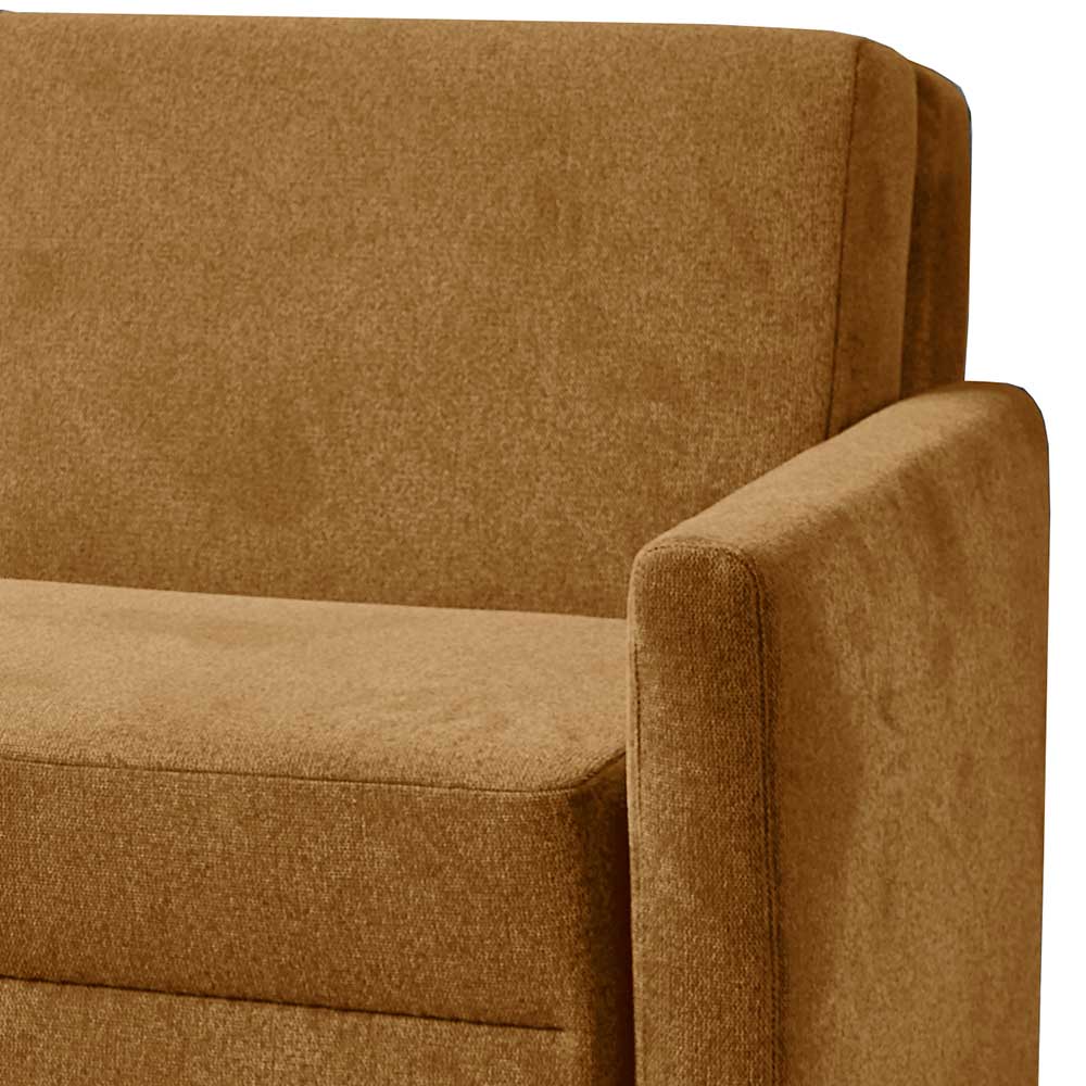 Hellbraune Schlafcouch hochwertig - Furciano