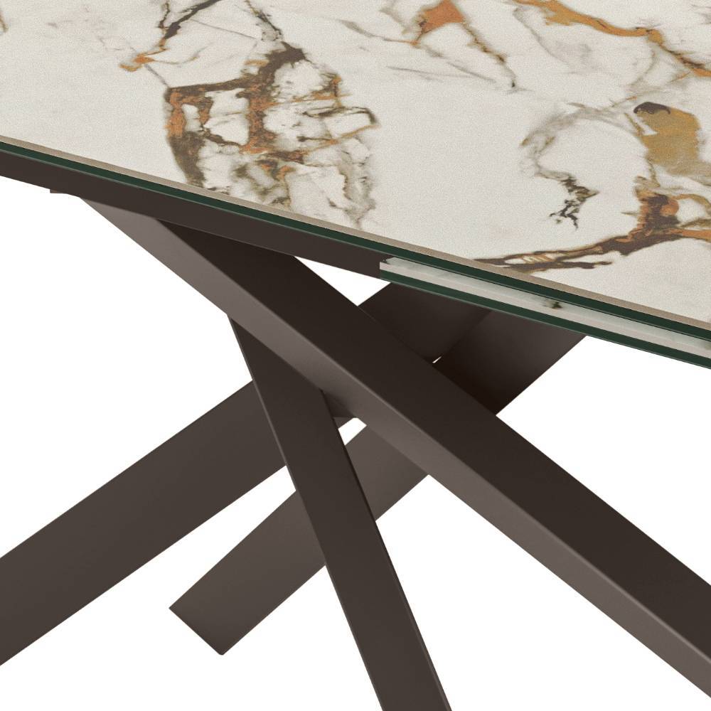 Ausziehtisch aus Keramik und Glas - Streeter