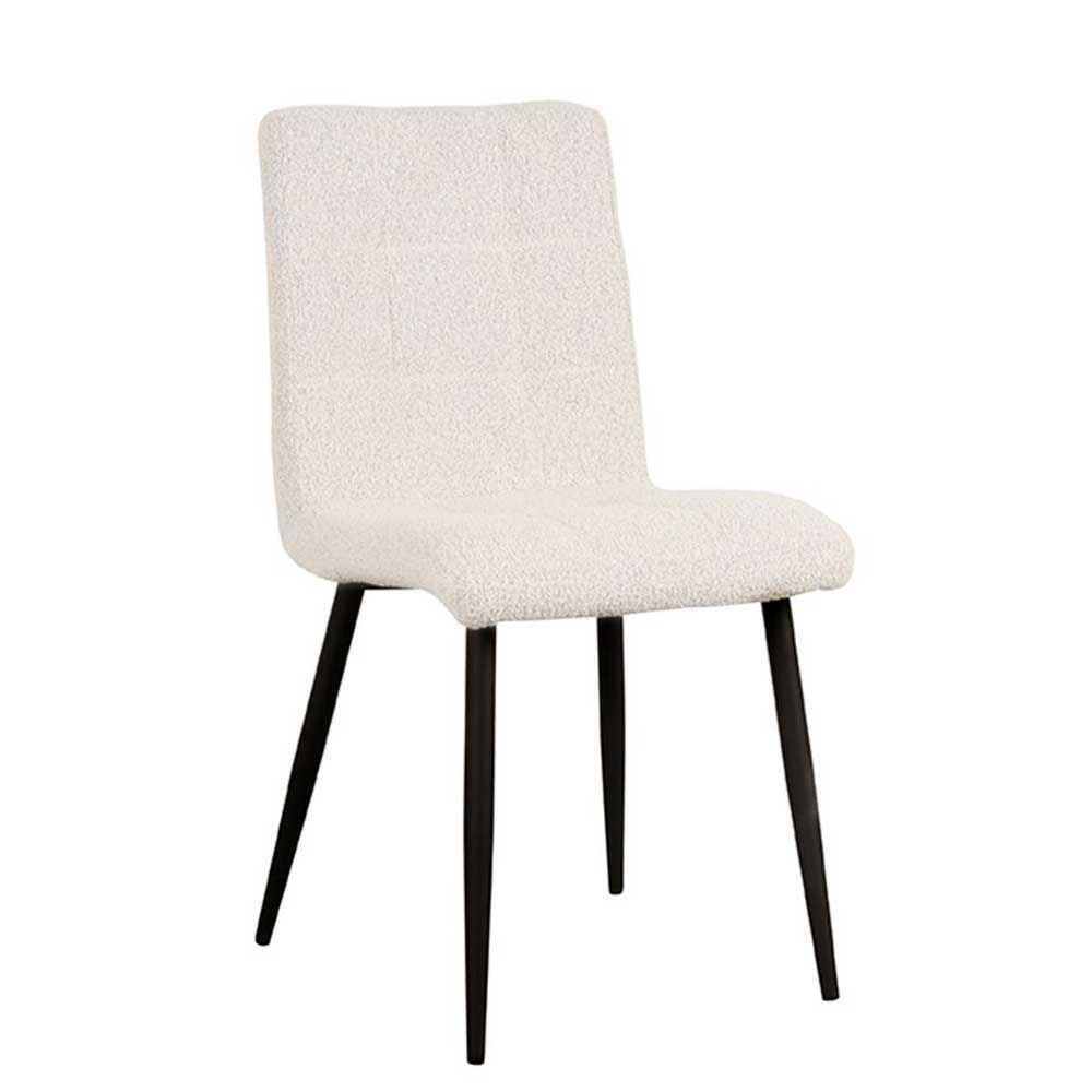 Scandi Chic Polsterstuhl in Champagner Boucle - Acapelca