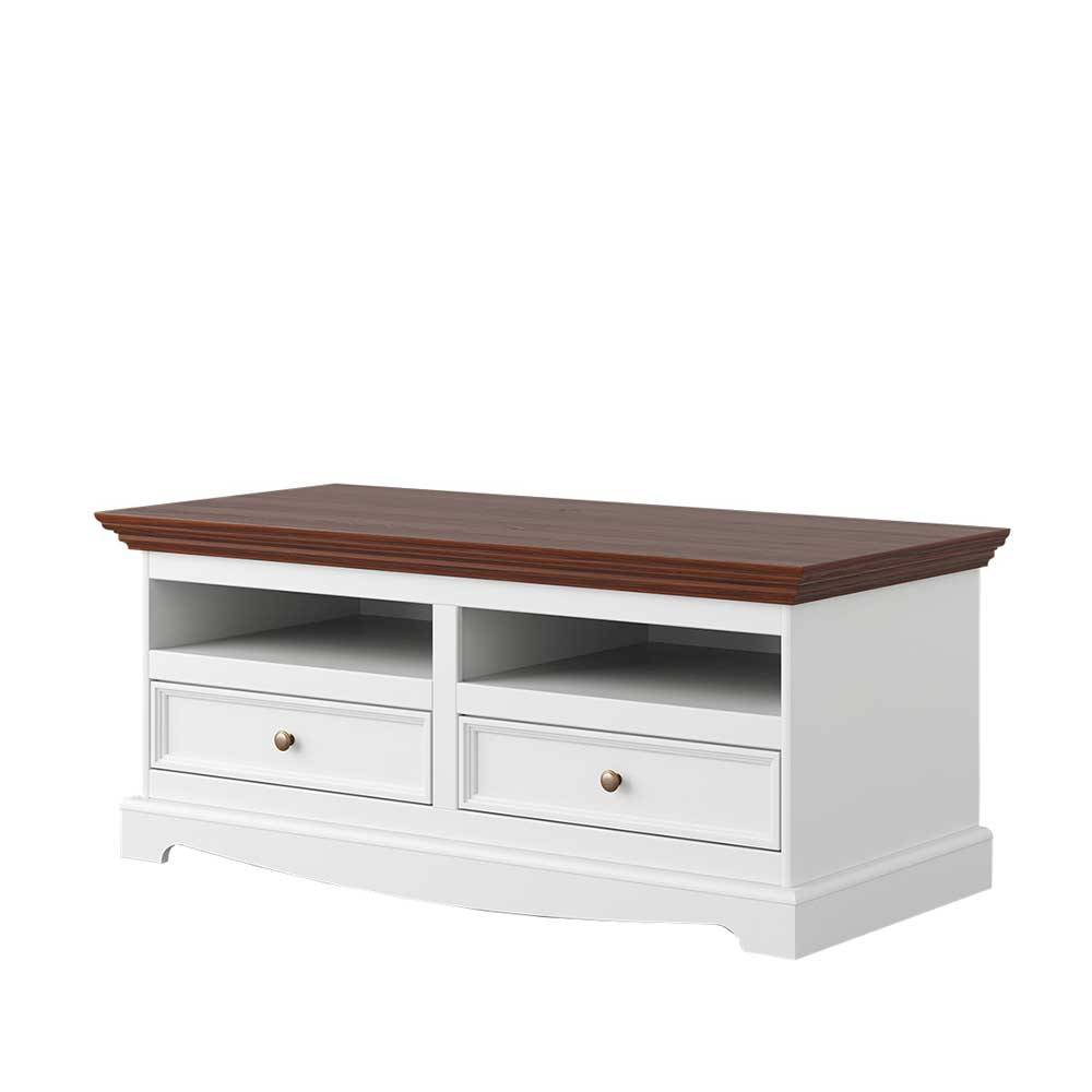 Schmales Landhaus TV Board mit 111 cm Breite - Manipur