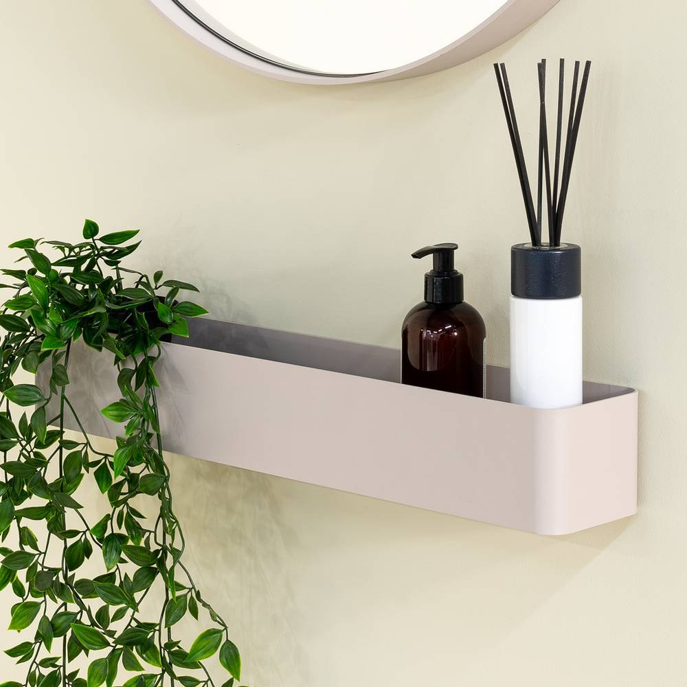 Badezimmerregal aus Stahl in Taupe - Wengton