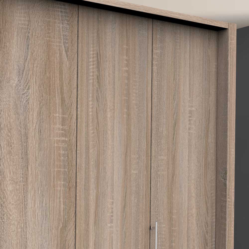 Gleittüren-Kleiderschrank mit vier Schubladen - Zayun