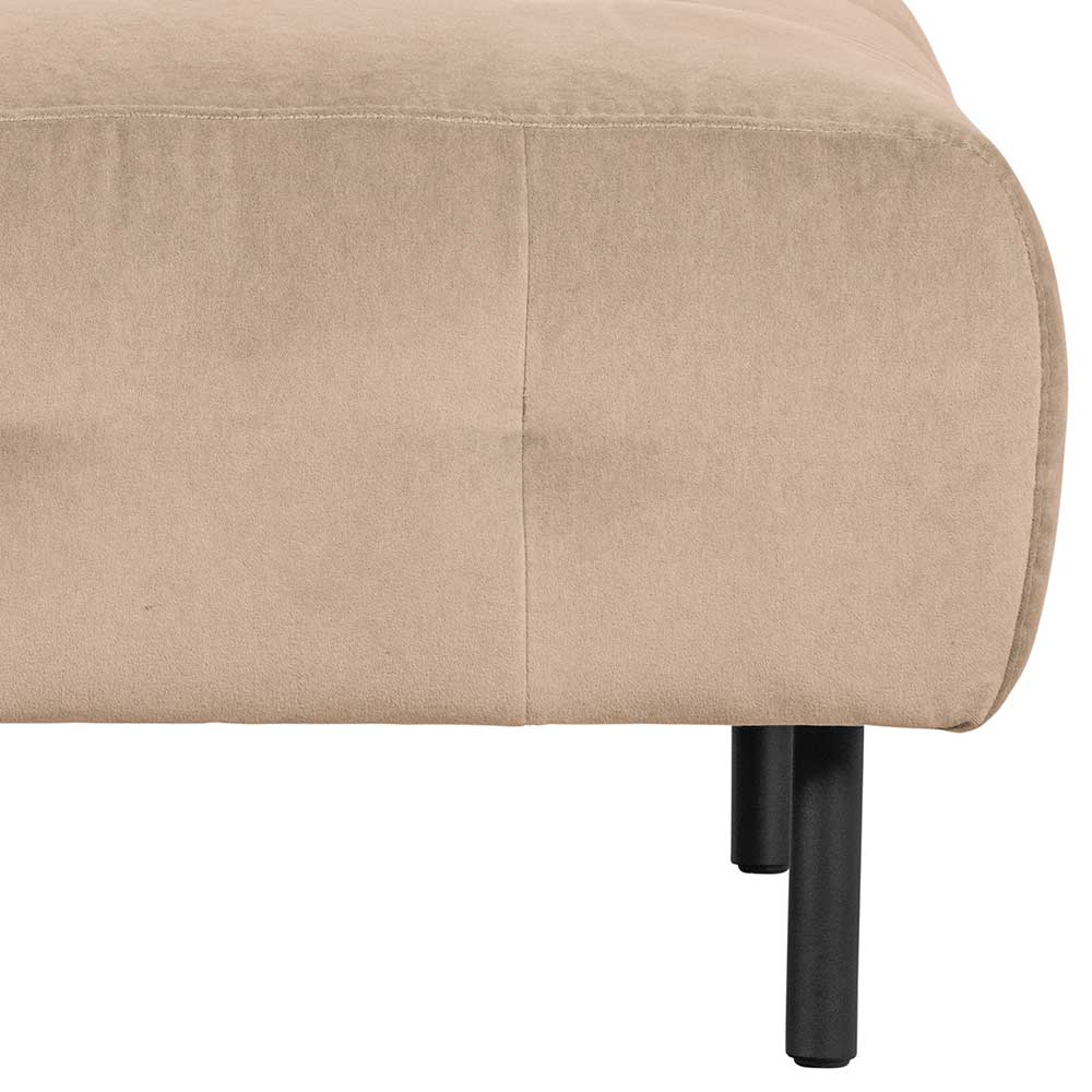 90x45x90 Polsterhocker in Cremefarben - Leoniara