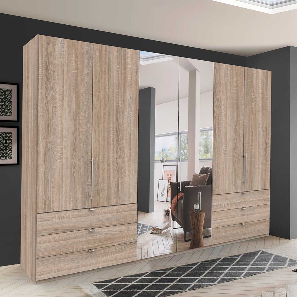 Großer Schlafzimmerschrank in Holz-Nachbildung - Zayun