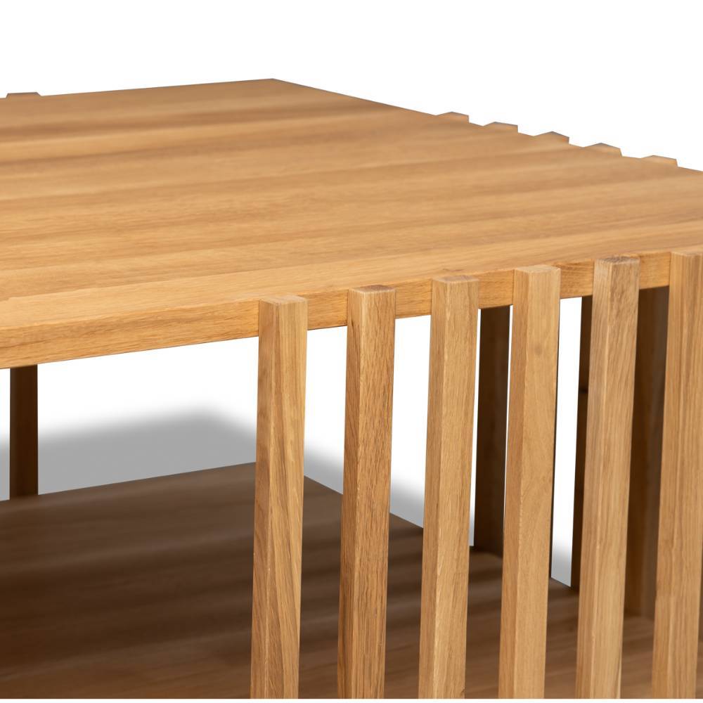 Design-Couchtisch aus Wildeiche Massivholz - Cumvento