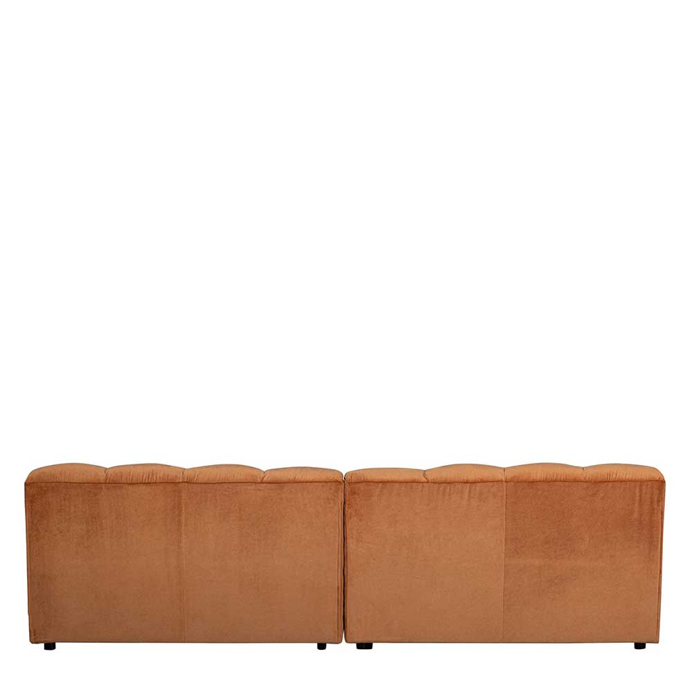 Samt Designcouch in Terracotta - Gracey