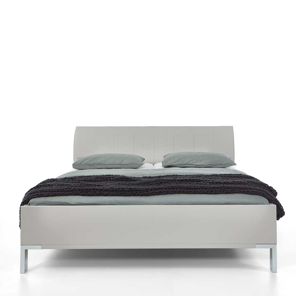 Modernes Designbett in hellem Grau - Nucina