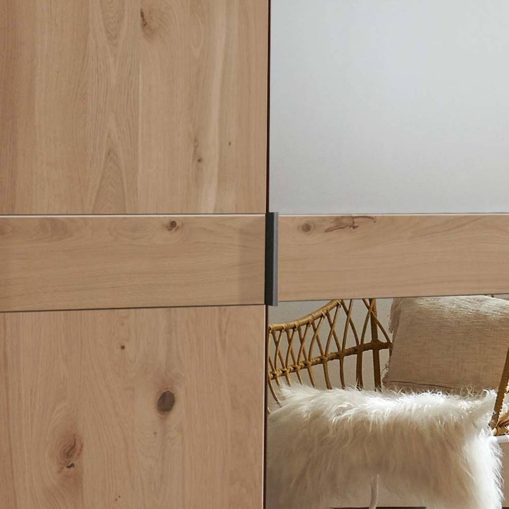 6-türiger Schlafzimmerschrank in Eiche Bianco - Yanicas
