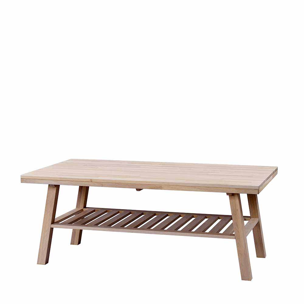 Eichenholz Sofatisch in White Wash - Dioca