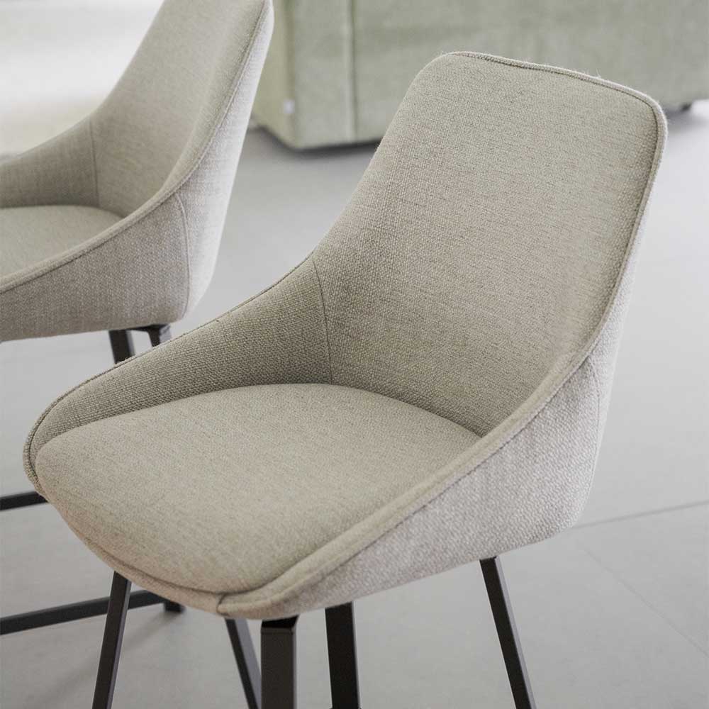 Drehbare Barstühle in Beige - Taja (2er Set)