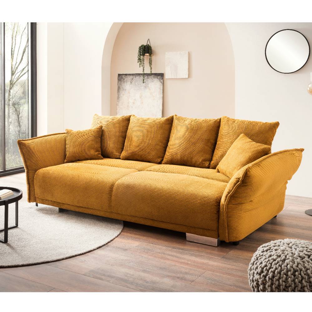 Big Sofa mit Schlaffunktion - Champagne