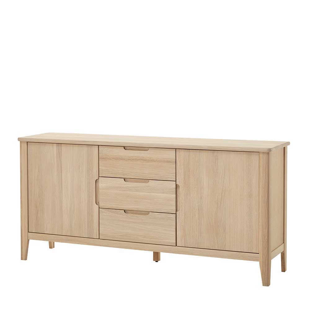 Massivholz Sideboard in Eiche Bianco - Vangus