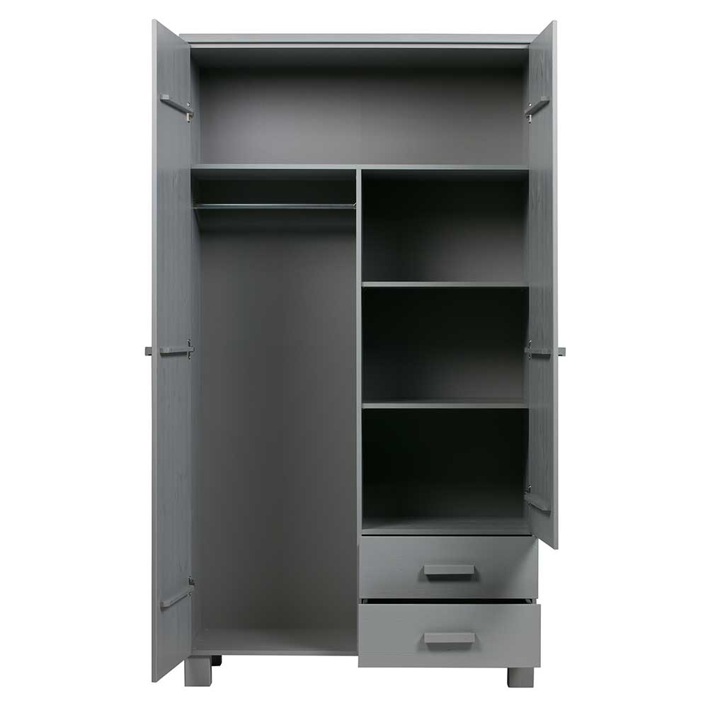 Schlafzimmer Schrank aus Holz Grau lackiert - Tastria