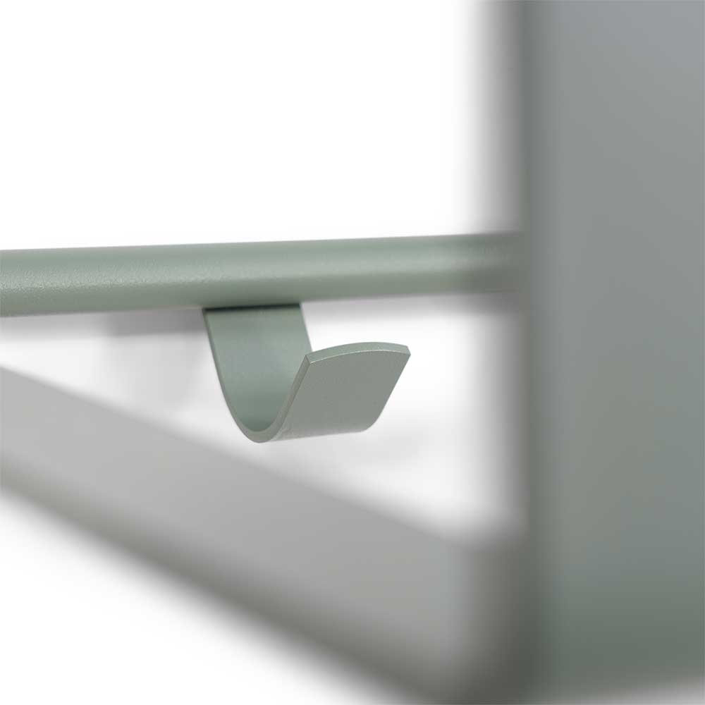 Wand-Garderobe aus Stahl in Graugrün - Satroni