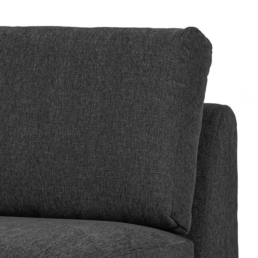 Modulcouch 1-Sitzer aus Webstoff Dunkelgrau - Marietta