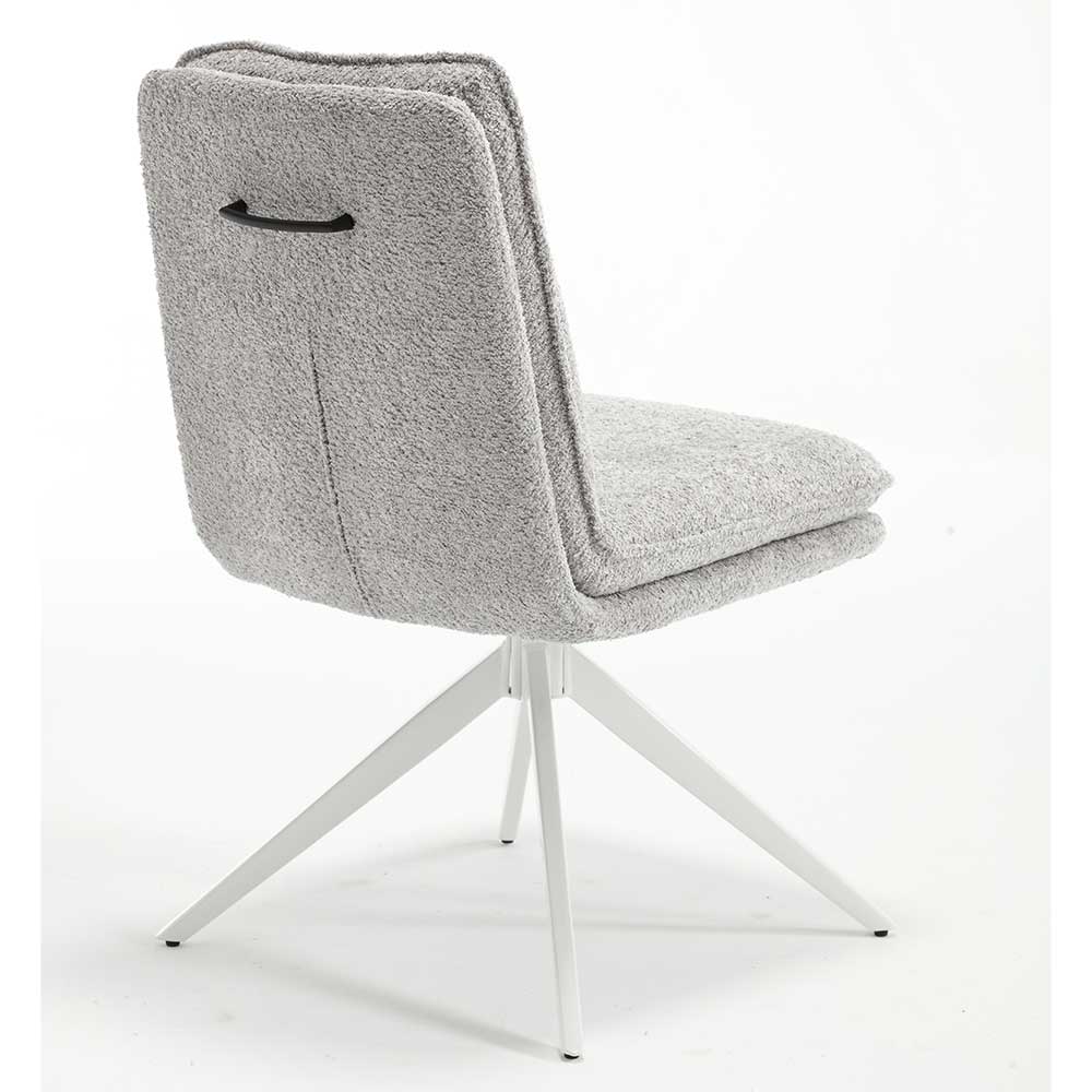 Esszimmer Drehstühle in Grau Boucle - Topra (2er Set)