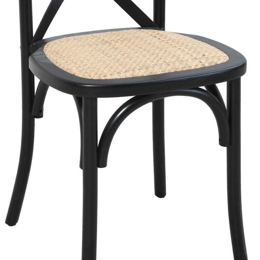 Bistrostühle mit Rattangeflecht Sitz - Sandi (2er Set)