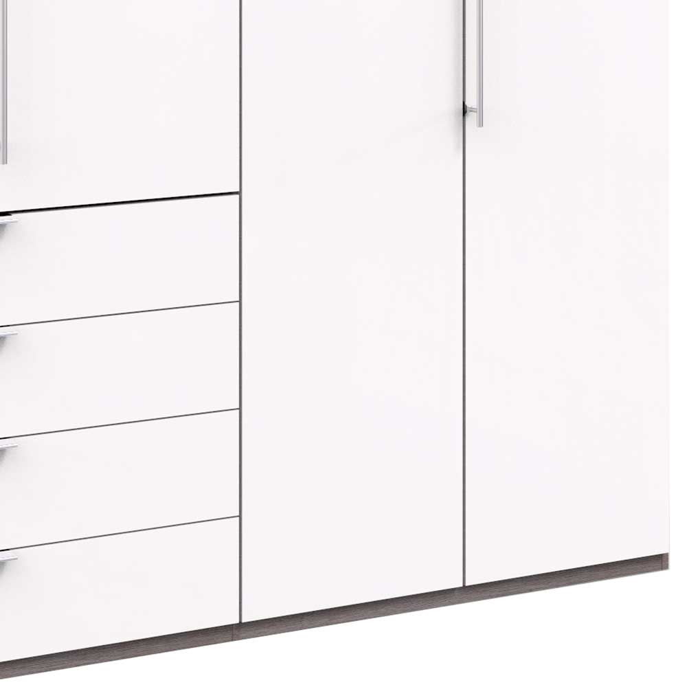 Schlafzimmerschrank in Weiß & Eiche dunkel - Tivierto