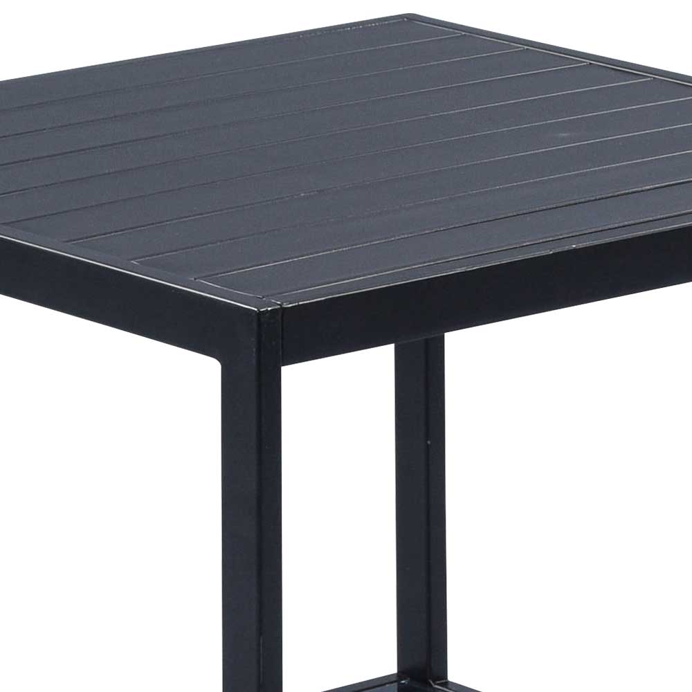 Beistelltisch auf Rollen aus Metall & Glas - Belego