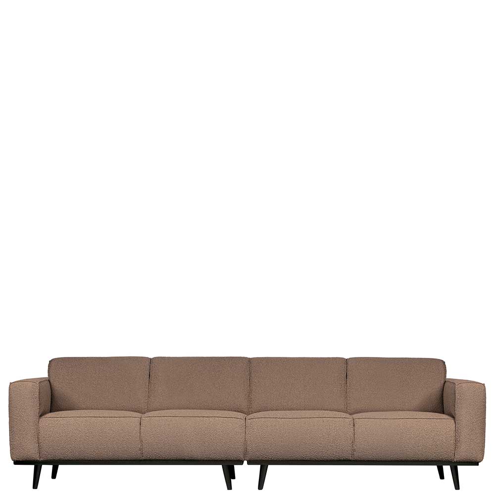 Komfortable lange braune 5-Sitzer Couch mit geradlinigem Design – Auray