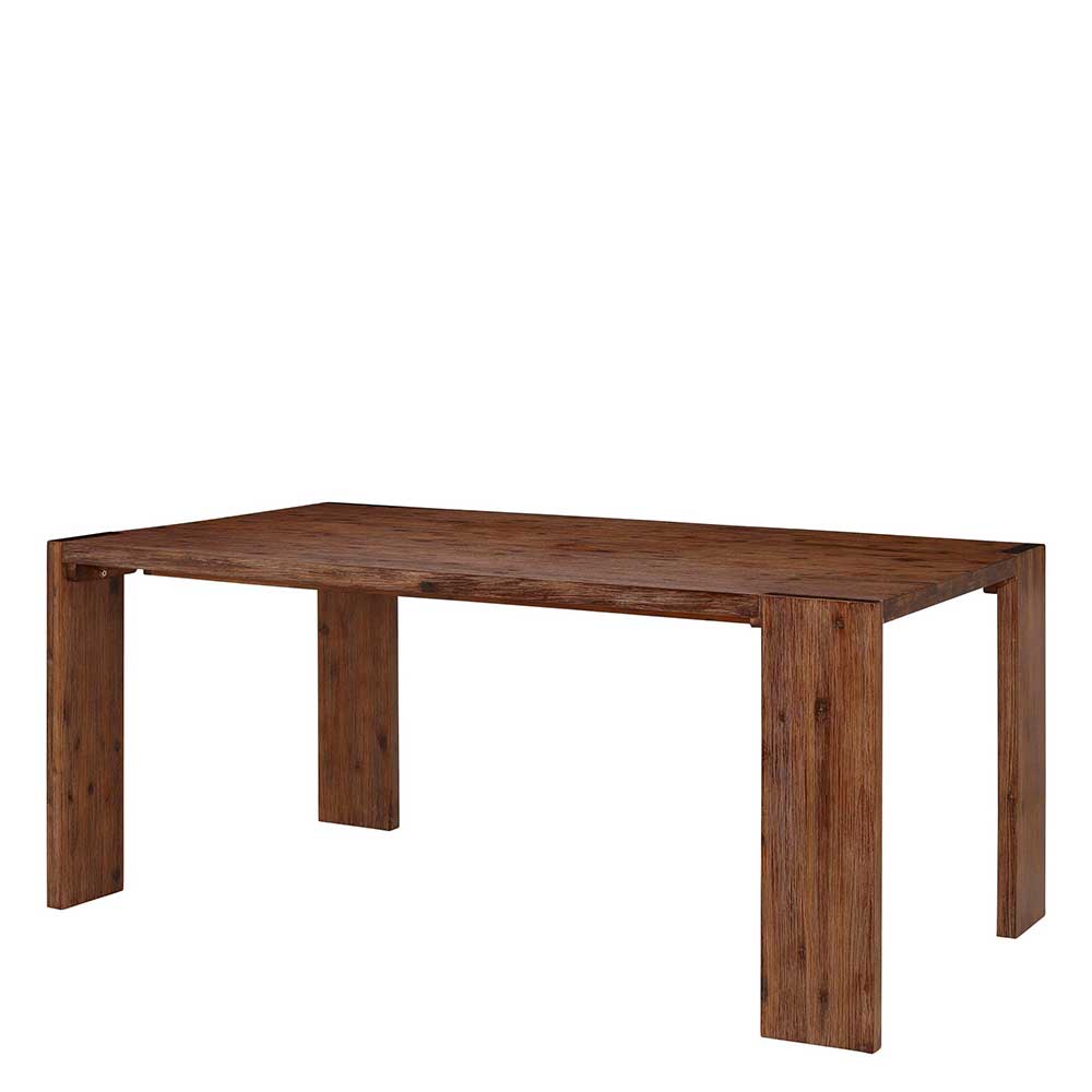 Massivholz Esszimmertisch aus Akazie Braun - Work