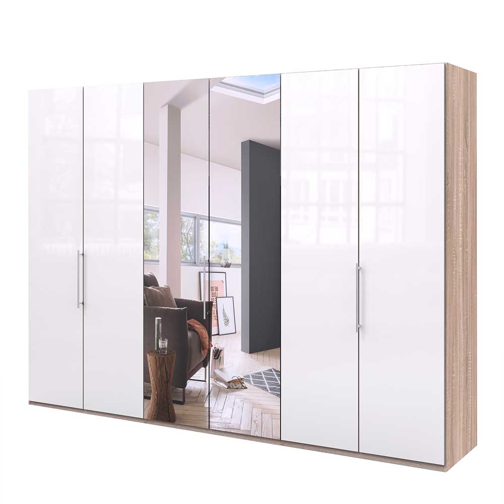 Schlafzimmerschrank mit Spiegel Falttür mittig - Bosays V