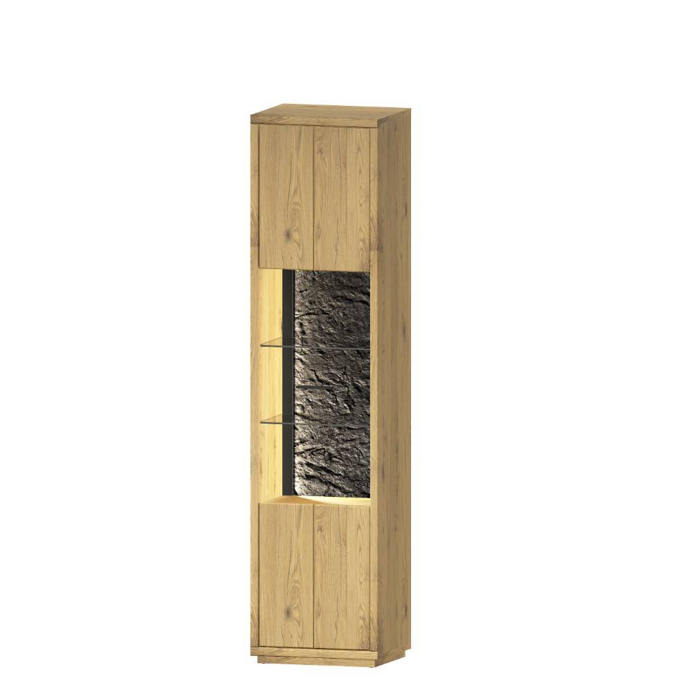 Design-Anbauwand in Wildeiche Bianco - Friburgo (dreiteilig)