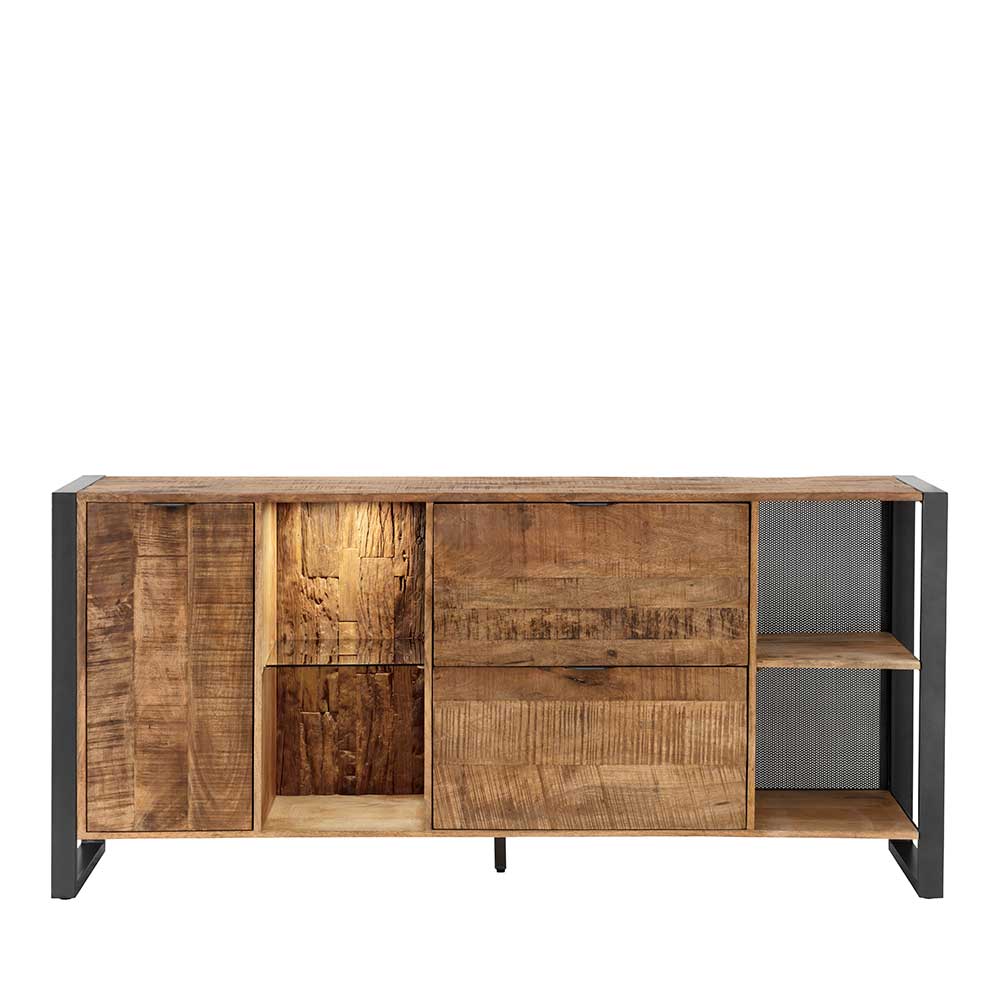Sideboard aus Recyclingholz Mango & Metall - Acira
