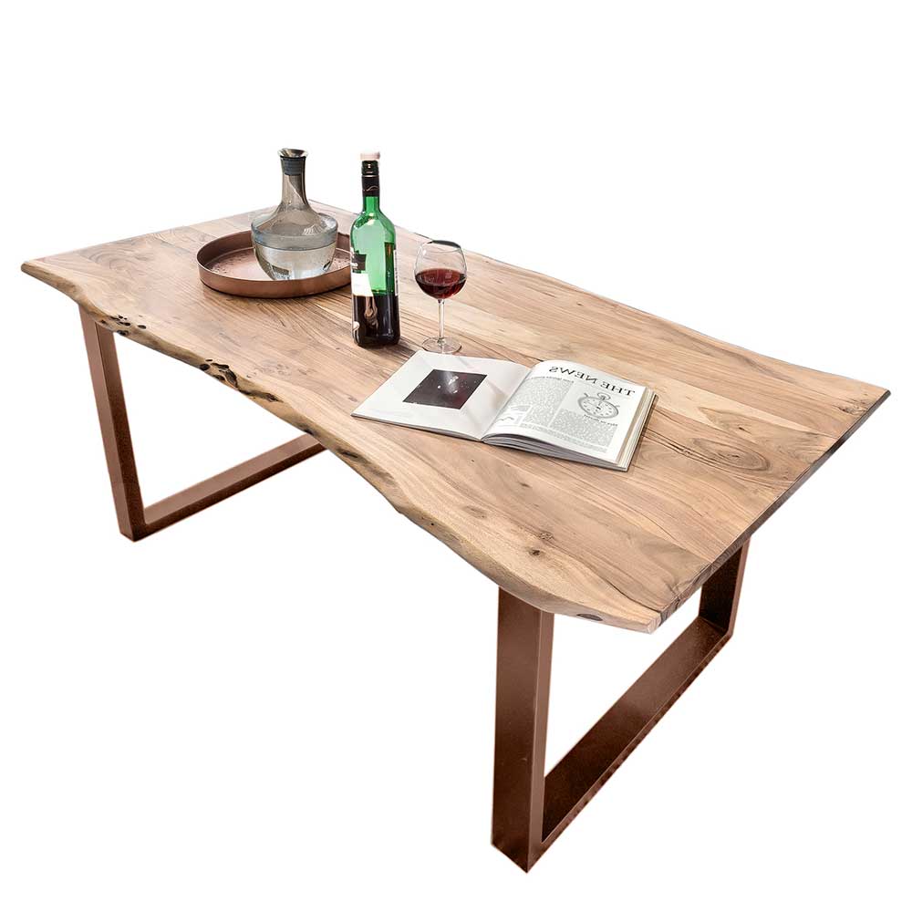 Moderner Tisch mit Holzplatte Naturkante - Revisiona