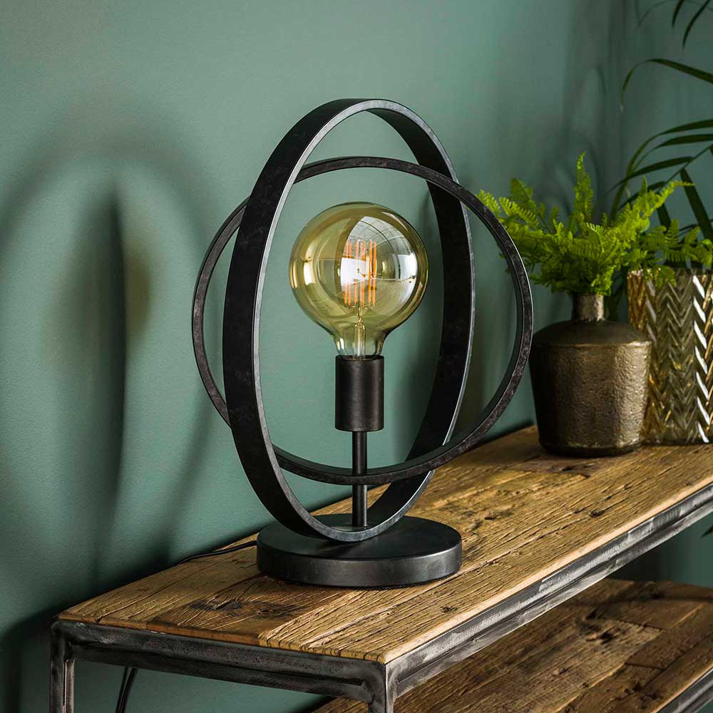 Kreis Design Tischlampe in Dunkelgrau - Canduss