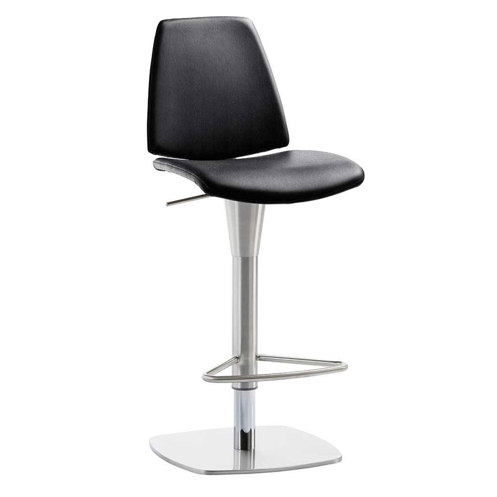 Designer Barhocker mit Lehne in Anthrazit - Huesca