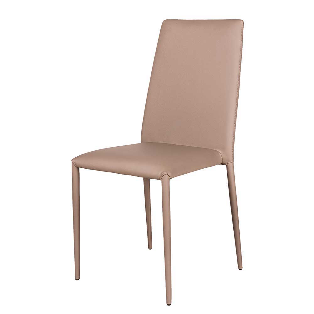 Eleganter Esszimmerstuhl Easy in Taupe (4er Set)