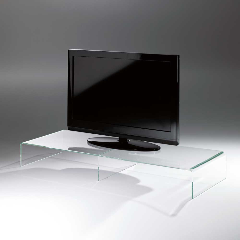 Transparenter TV Tisch aus Acryl Glas - Magdelan