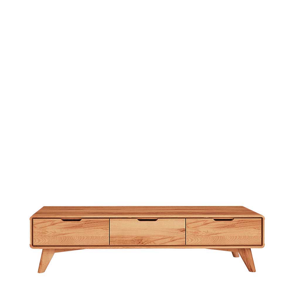 Naturholz TV Element mit 3 Schubladen - Junola