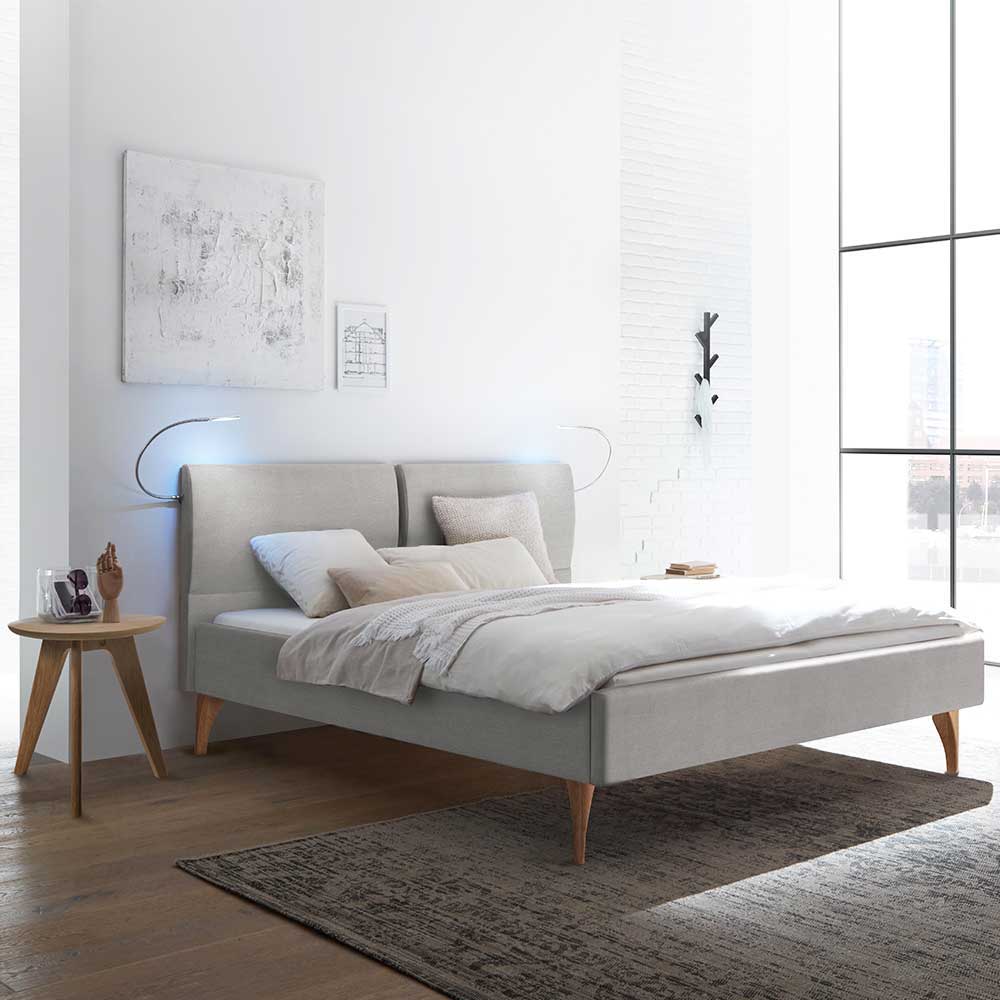 Bett im Skandinavischen Stil in Grau - Zeilo