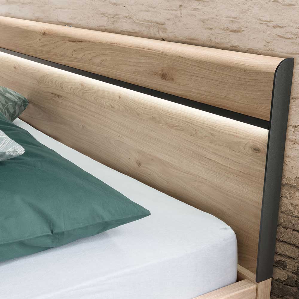 Hochwertiges Schlafzimmer Set mit LED - Licruva (vierteilig)