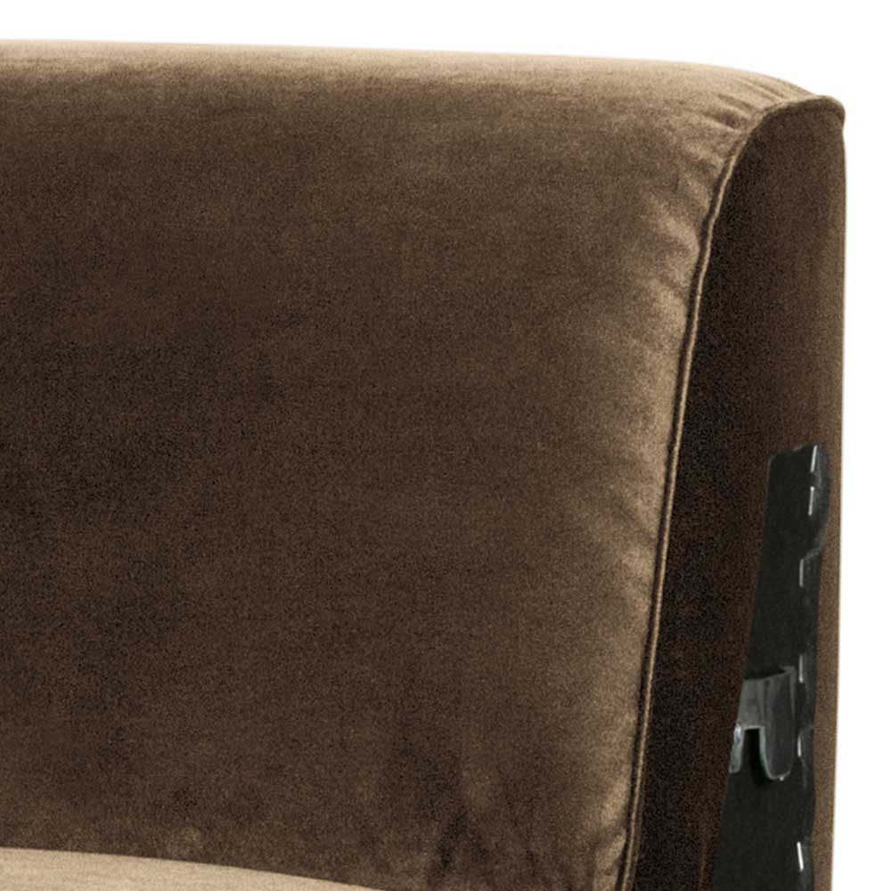 Federkern Sofamodul in Taupe Samtbezug - Cressedia