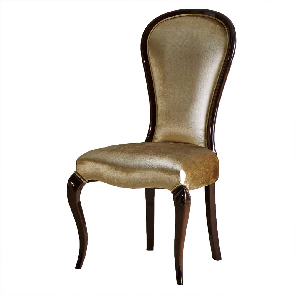 Hochwertiger Polsterstuhl aus Samt Beige - Fouzi