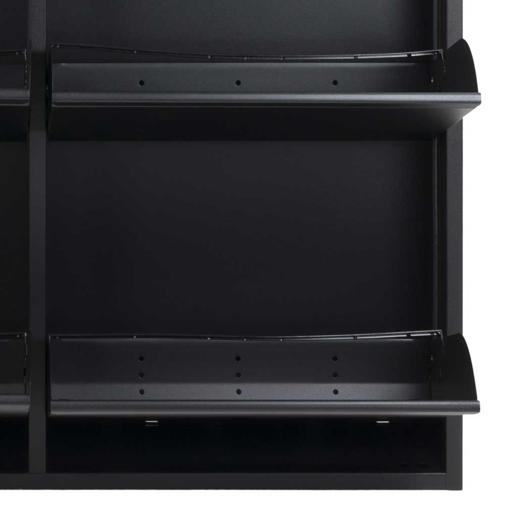 98x86x15 Schuh Stahlschrank in Schwarz - Ismena