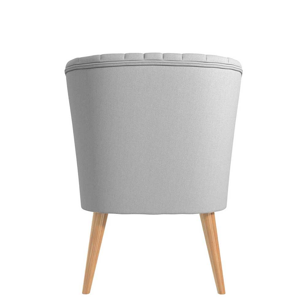 Mid Century Sessel in Hellgrau & Natur - Haigon