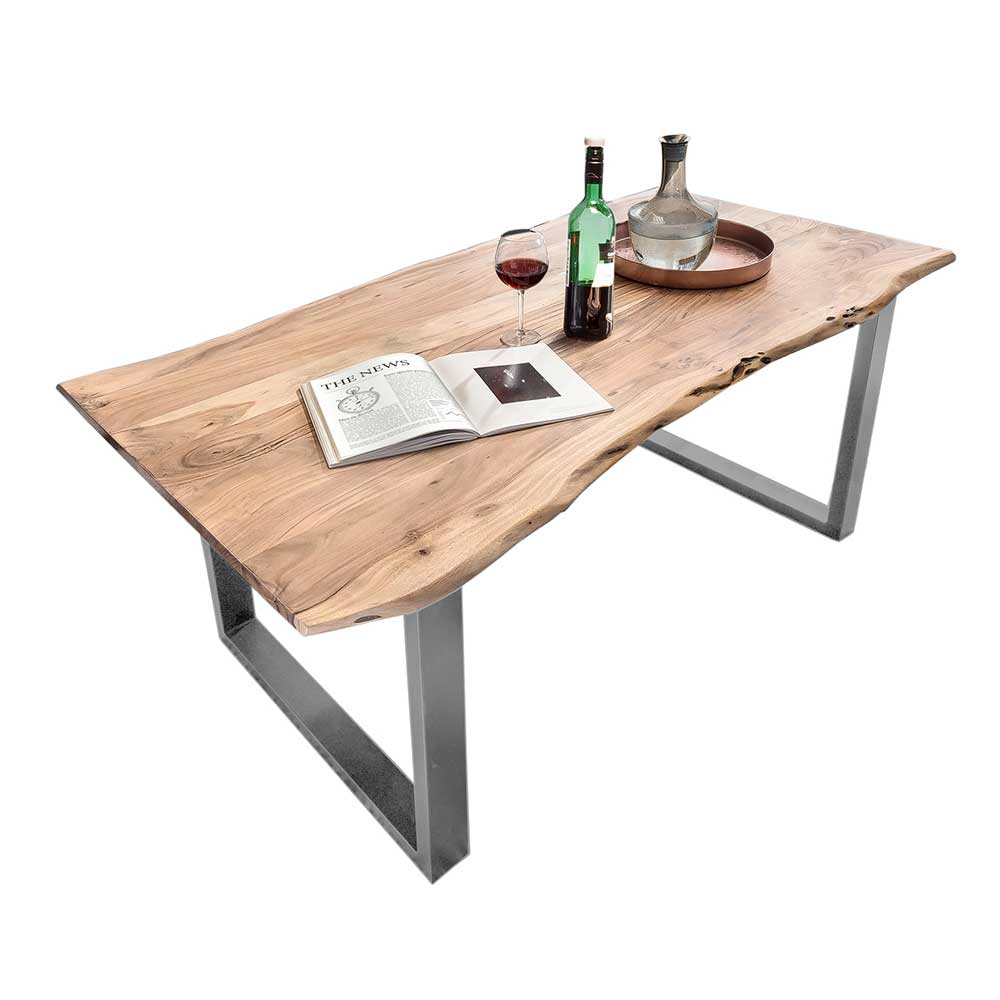 Esszimmertisch mit Baumkante Akazie - Elynia