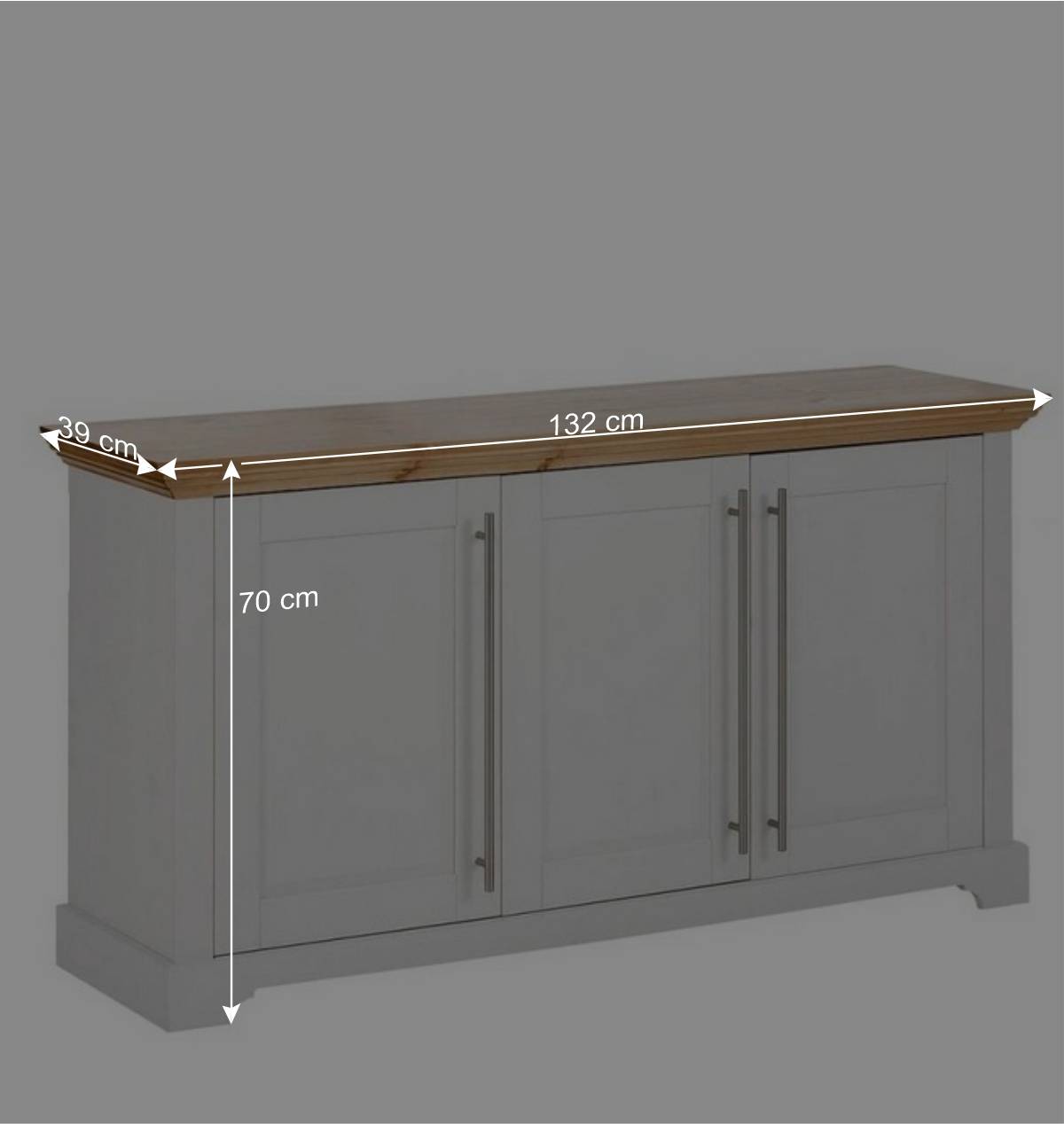 3-türiges Sideboard - modernes Landhaus - Eyzaco